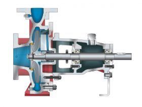 A diagram of a pump showing the inside of it.