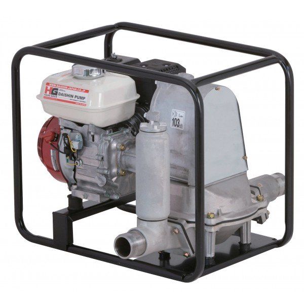 A water pump with a honda engine attached to it