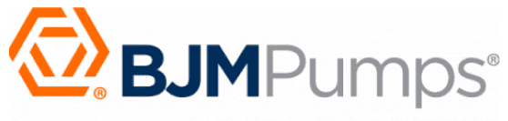 A logo for bjm pumps is shown on a white background.