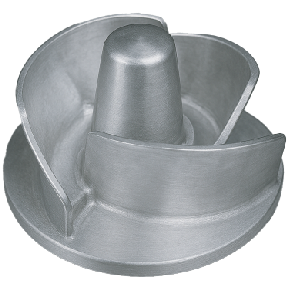 A metal object with a cone on top of it