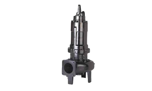 A close up of a black water pump on a white background.