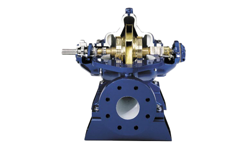 A close up of a blue pump on a white background.