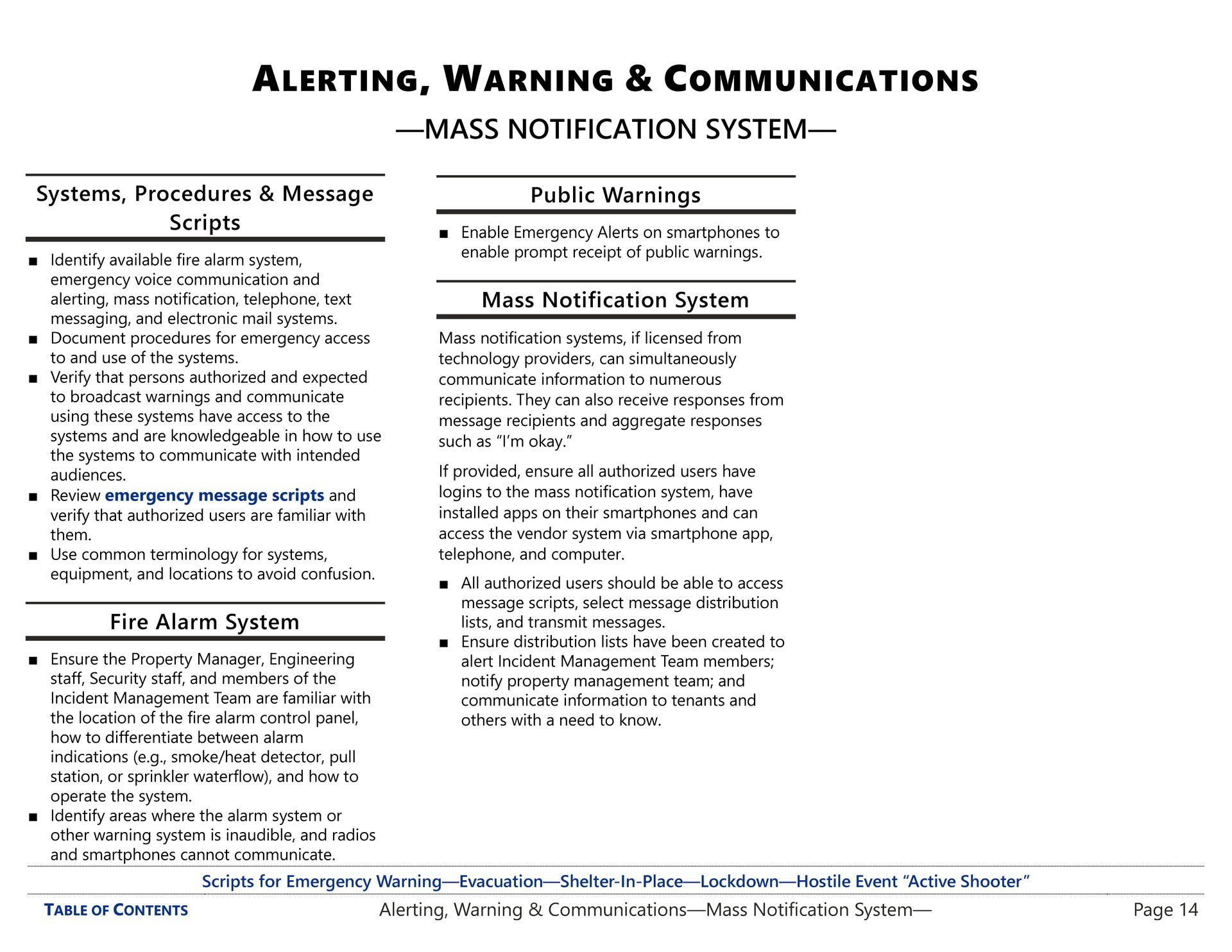 Incident response guidance from an emergency operations plan