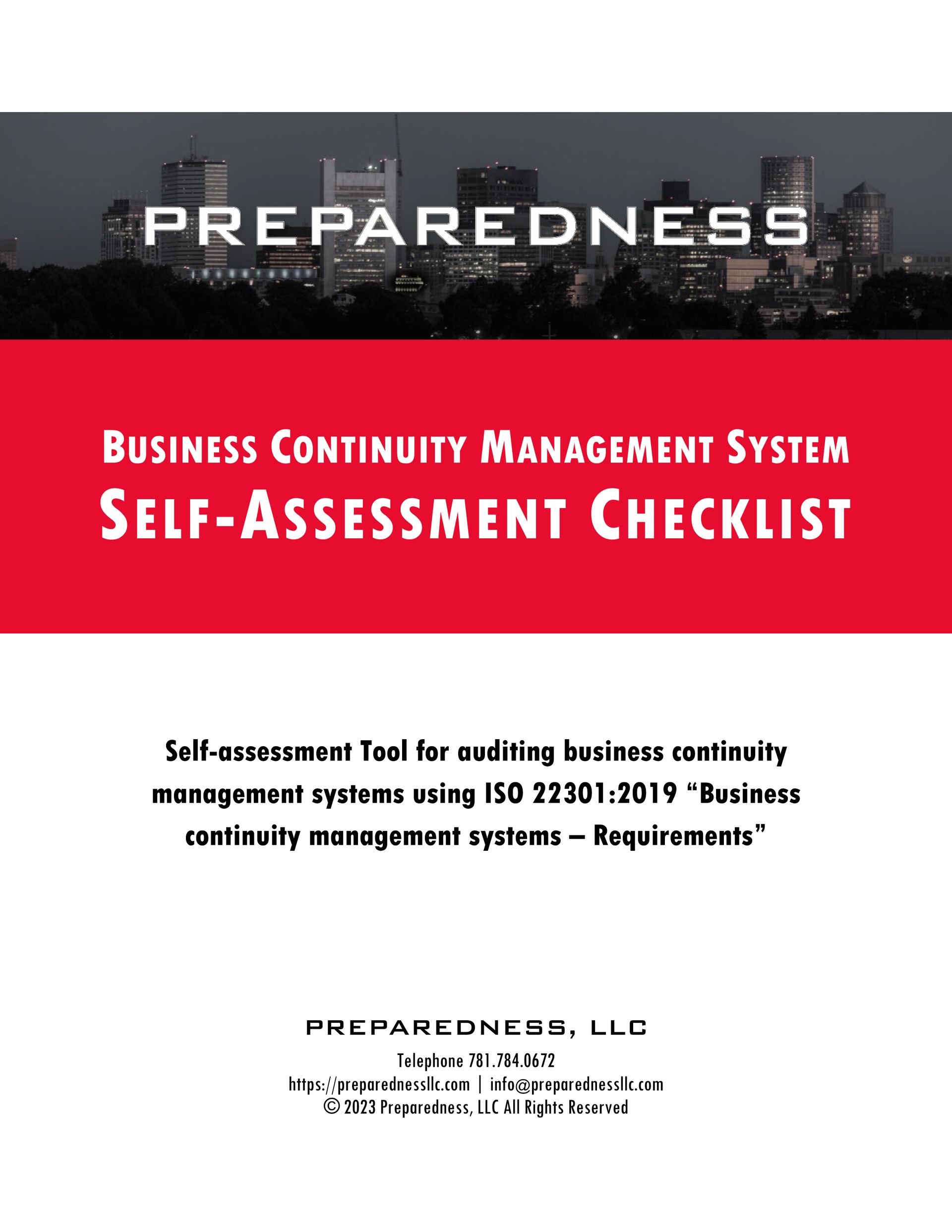 Business continuity management system assessment checklist, Preparedness, LLC