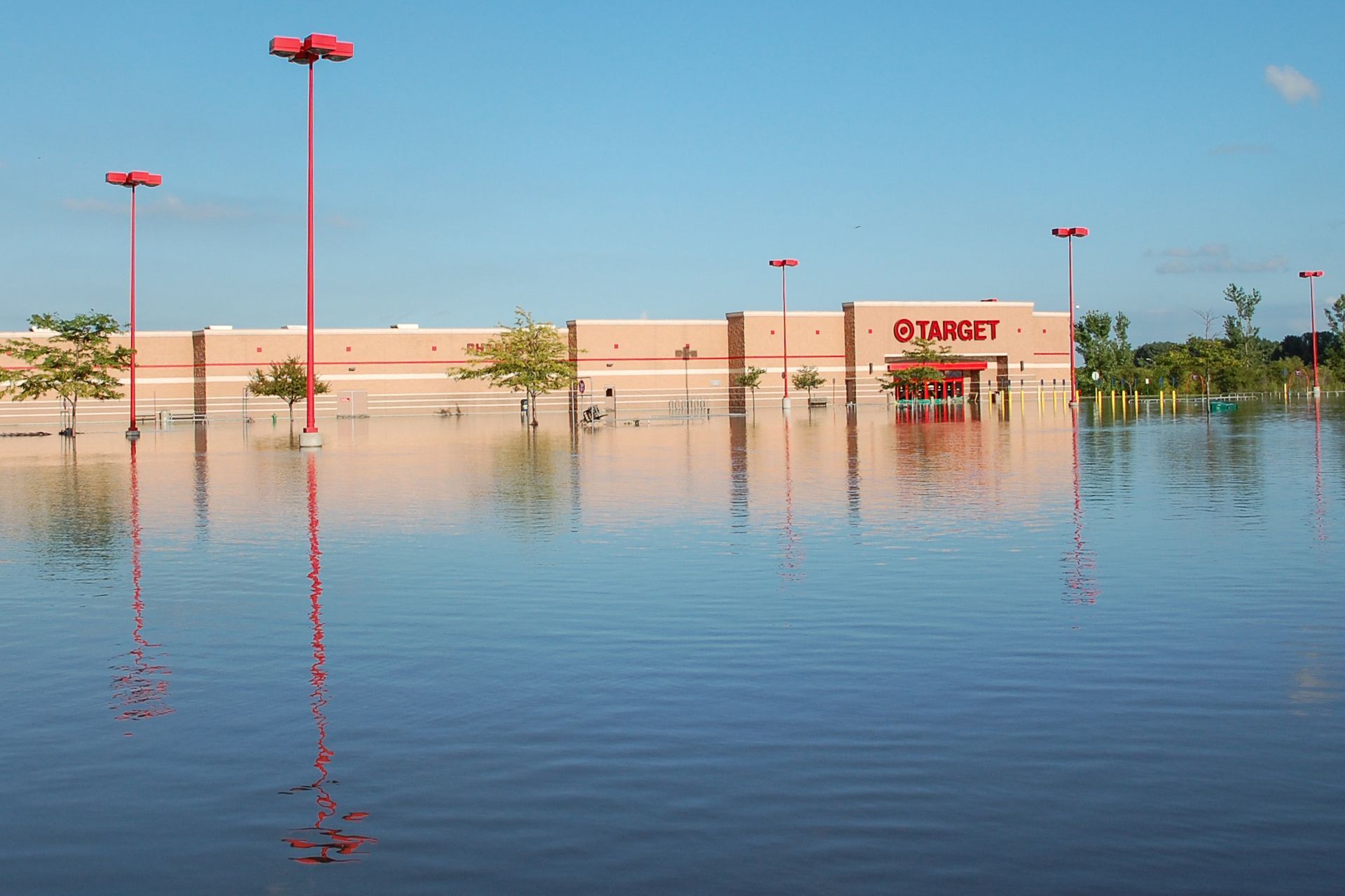 FEMA photograph of flooding with a Target retail store in the background