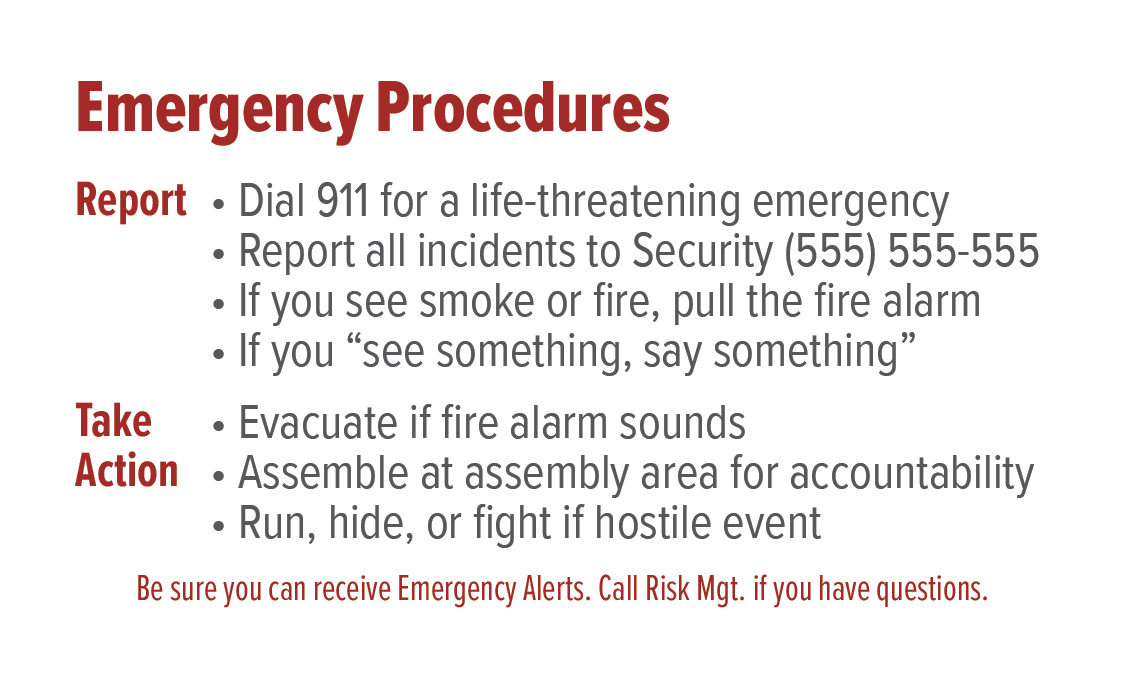Examples Of Emergency Procedures
