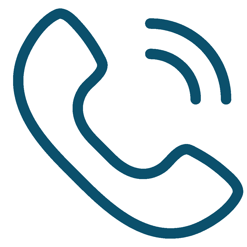 Blue telephone handset with ringing signal lines