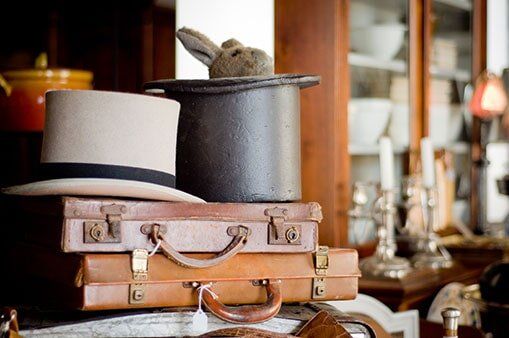 Antique briefcases and hats—liquidations in New York, New York