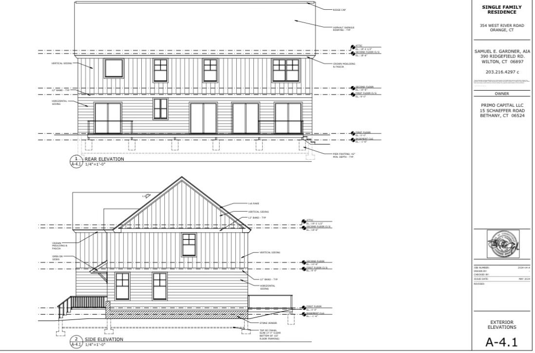 A black and white drawing of a house with a lot of windows