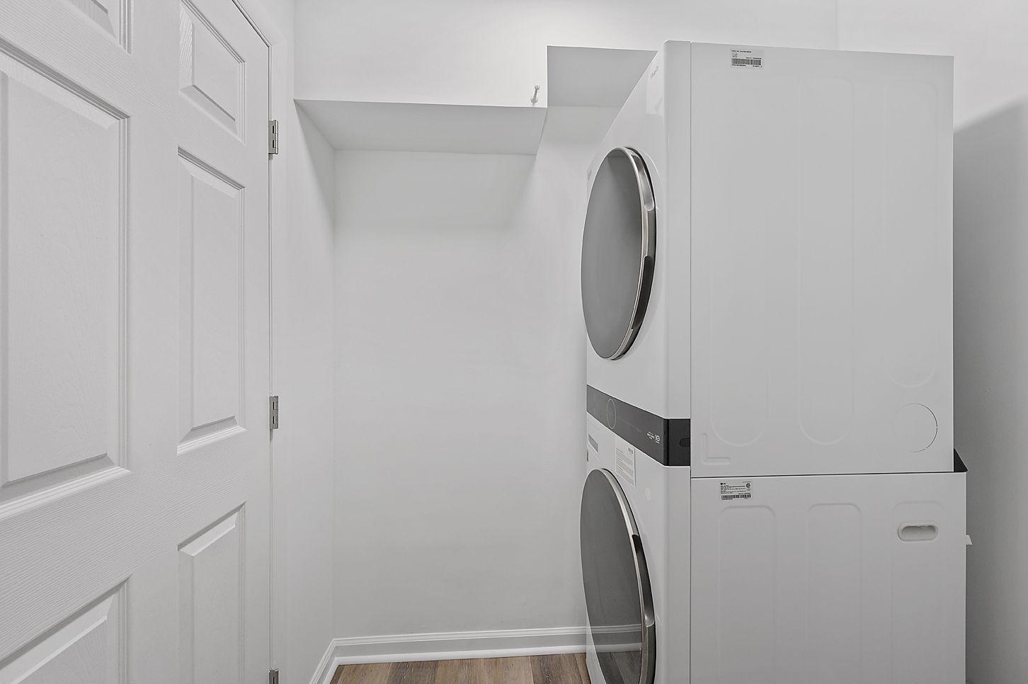 an image of the in unit stackable washer and dryer