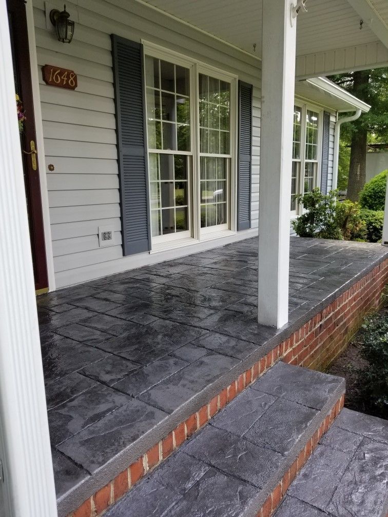 Residential Stamped Concrete - Glade Hill, VA - Creative Curbs Inc