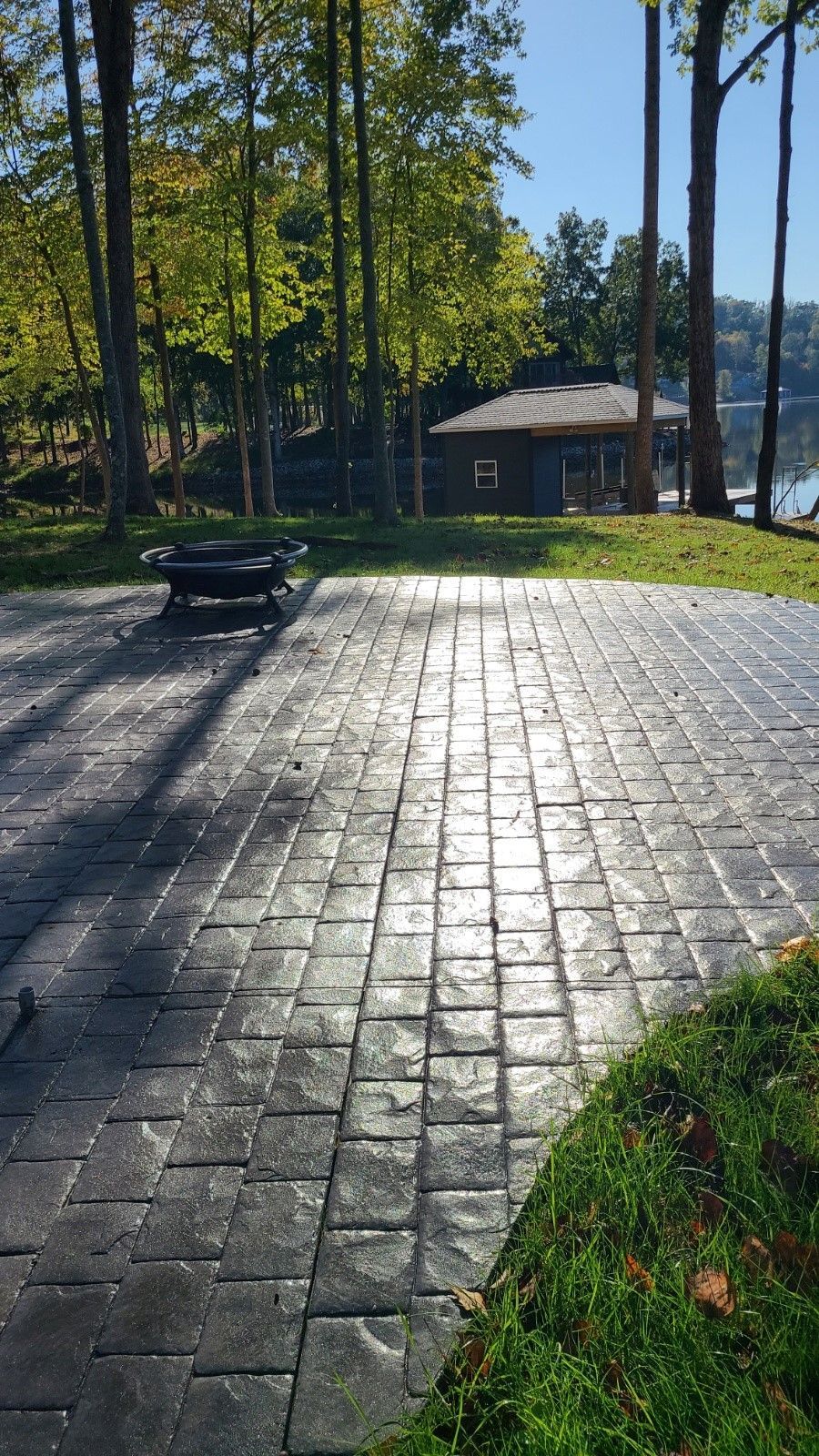 Stamped Concrete Project - Glade Hill, VA - Creative Curbs Inc