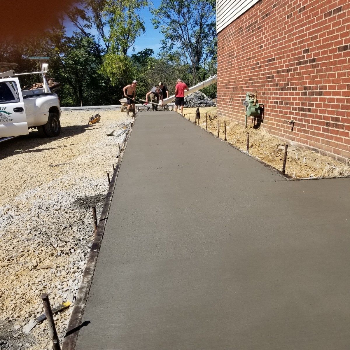 Broom Finished Concrete - Glade Hill, VA - Creative Curbs Inc