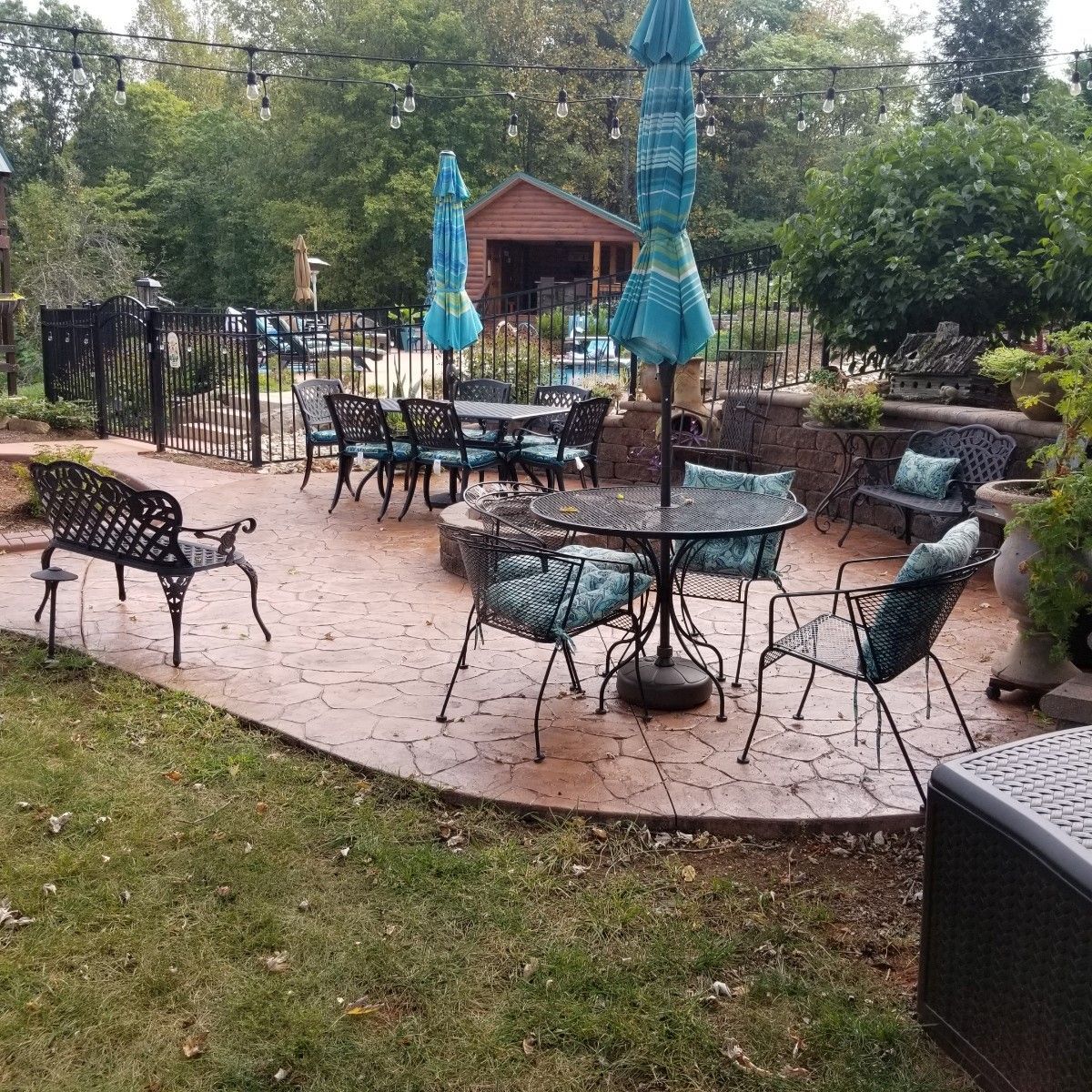 Decorative Stamped Concrete Patio  - Glade Hill, VA - Creative Curbs Inc