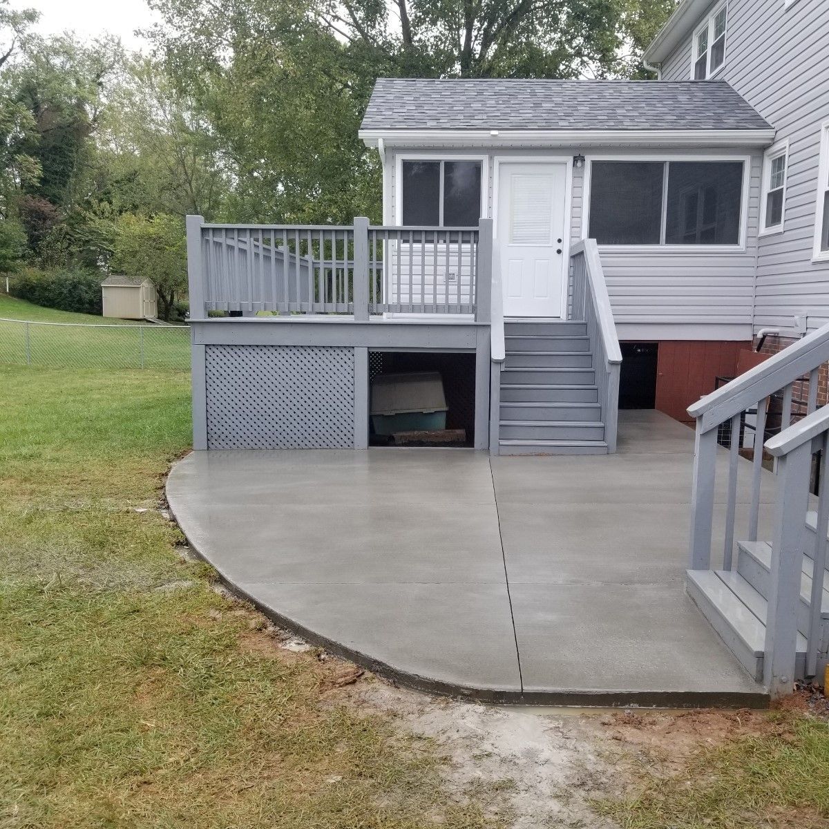 Residential Broom Finished Concrete  - Glade Hill, VA - Creative Curbs Inc