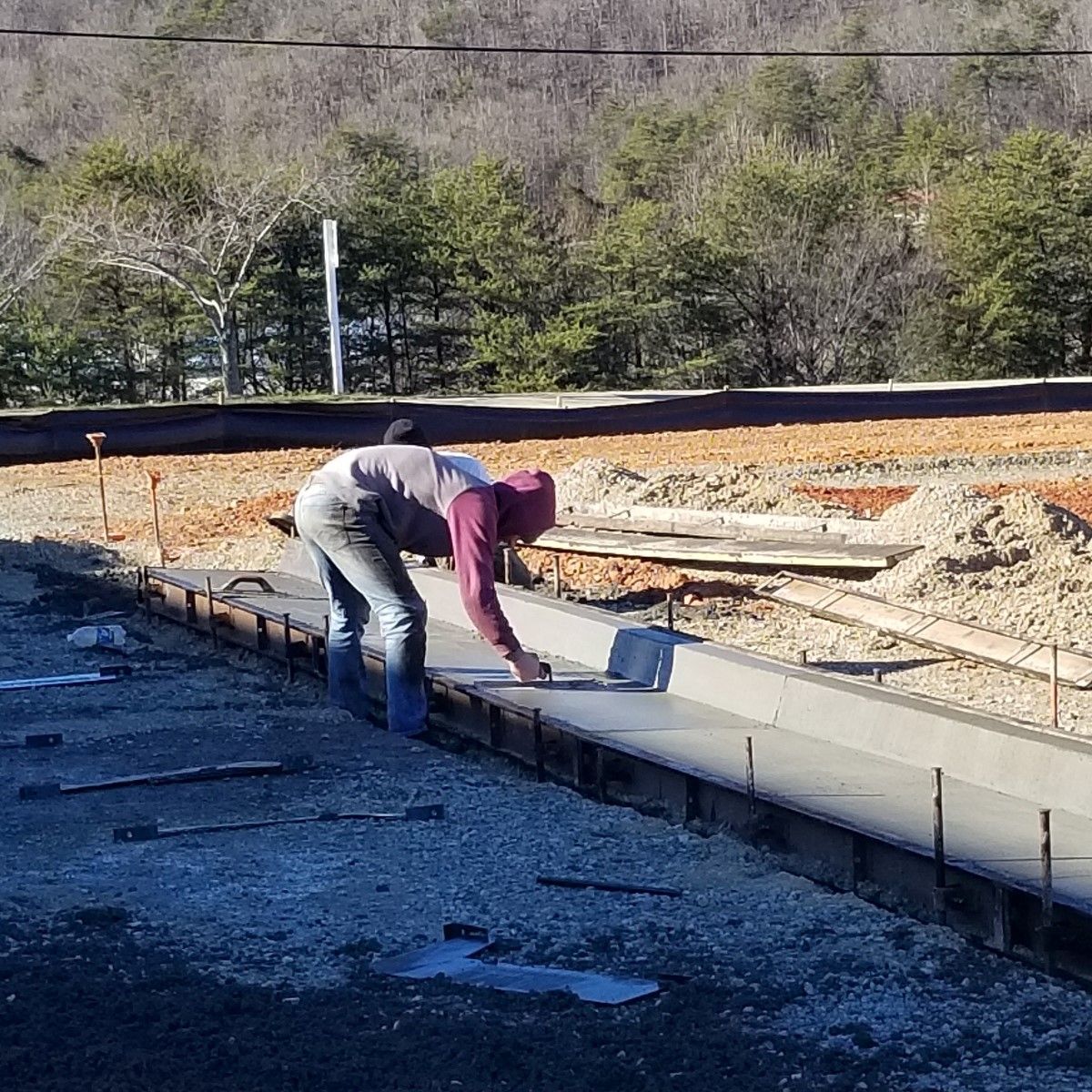 Concrete Division Installation - Glade Hill, VA - Creative Curbs Inc