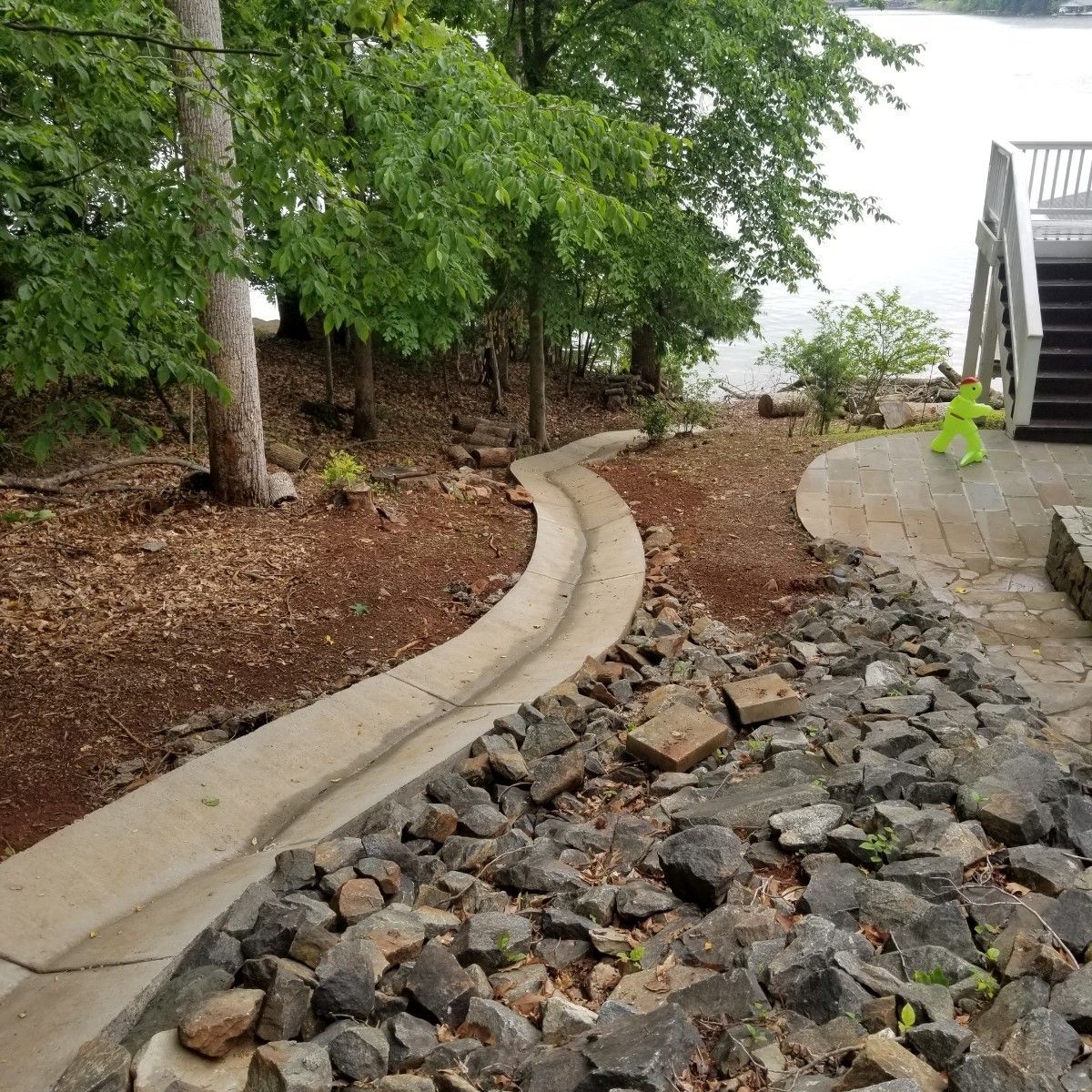 Concrete Border Installed  - Glade Hill, VA - Creative Curbs Inc