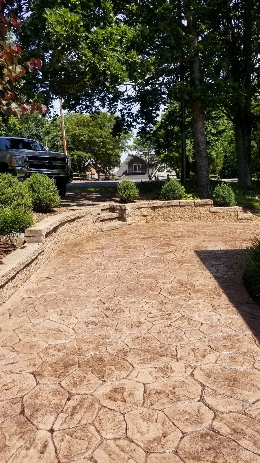 Garden Stamped Concrete  - Glade Hill, VA - Creative Curbs Inc