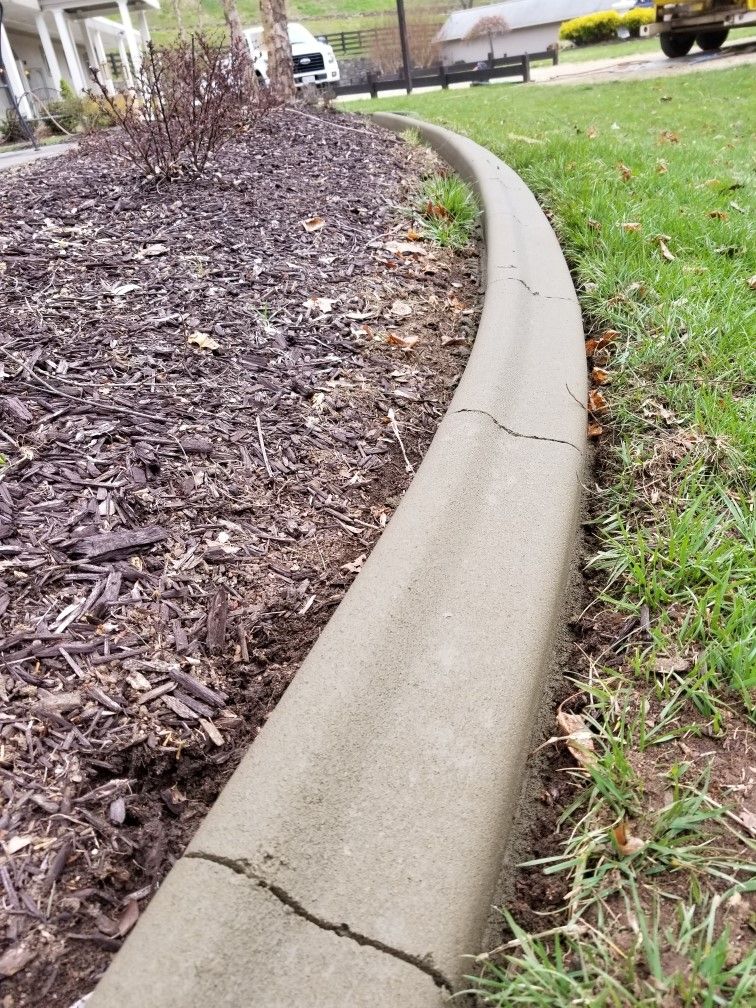 Concrete Border Project - Glade Hill, VA - Creative Curbs Inc