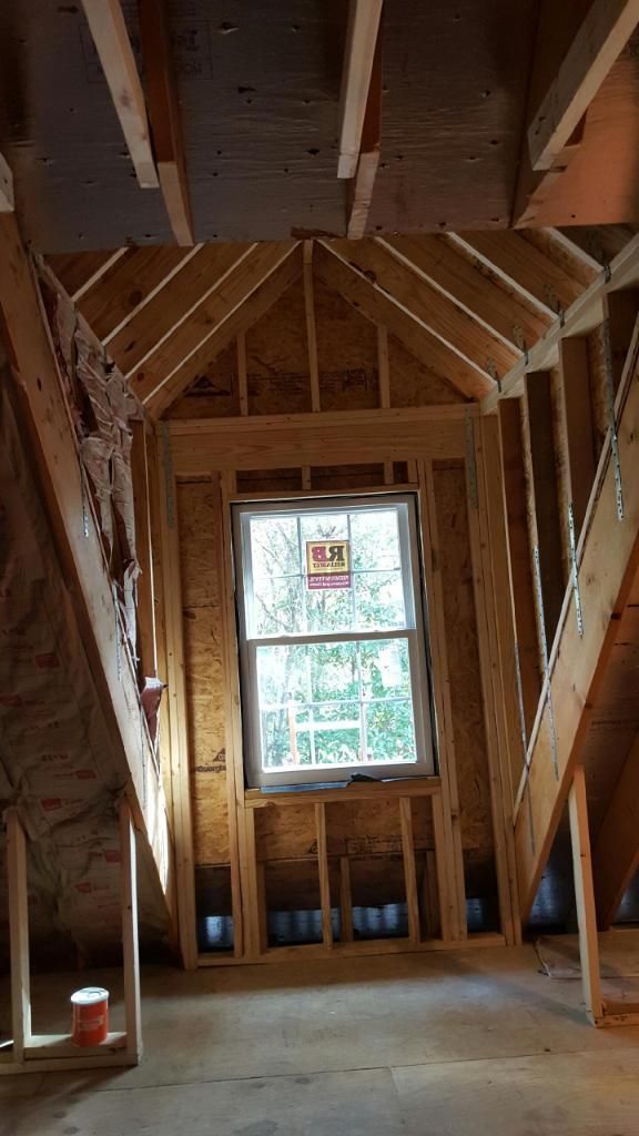 There is a window in the middle of the room.