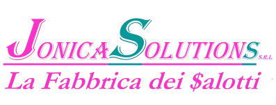 Logo per Jonica Solutions, con il nome dell'azienda e lo slogan 