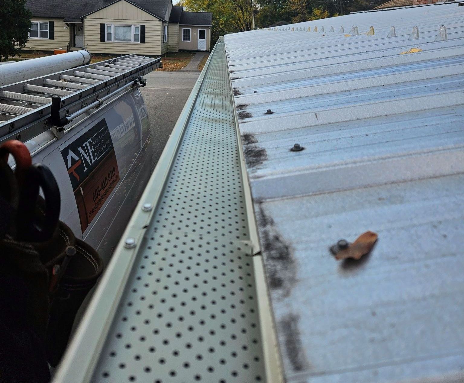 Gutter guards can greatly reduce the need for cleaning.
