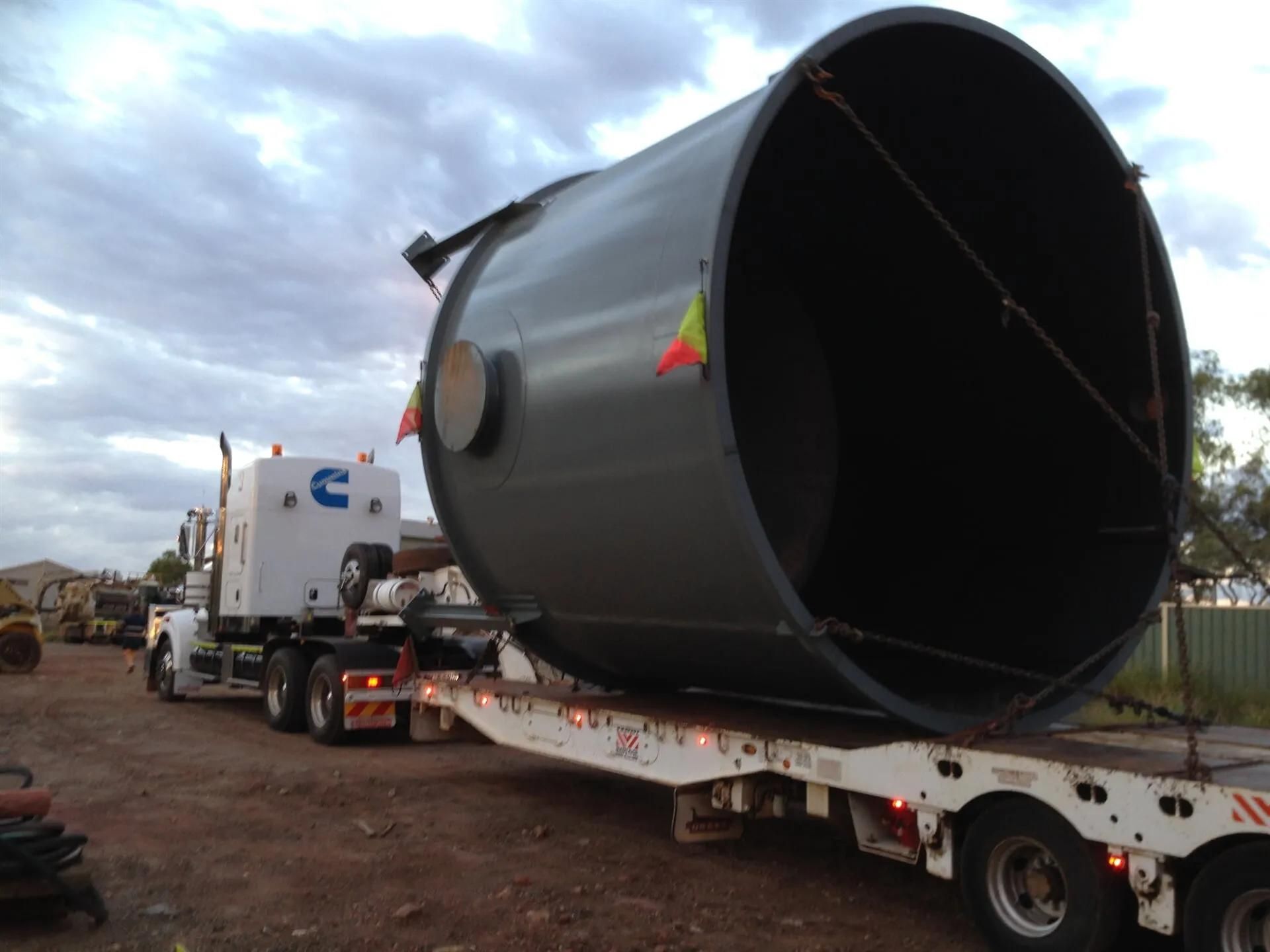 A White Truck With The Letter C On The Side — HardRok Engineering Pty Ltd In Mount Isa, QLD
