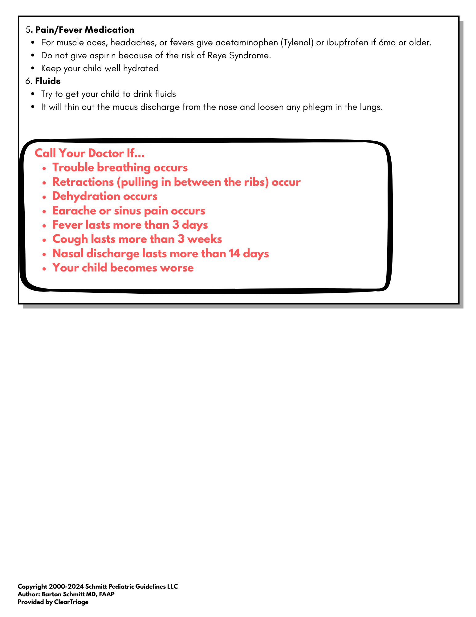 a handout on influenza