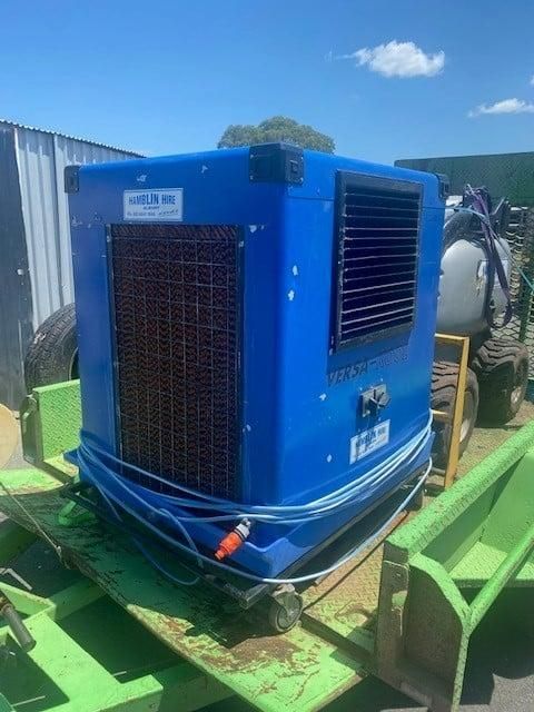 A Blue Cooler is Sitting on Top of a Green Trailer — Hamblin Hire in Albury, NSW
