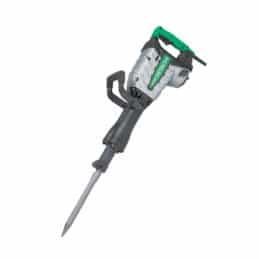 A Demolition Hammer With a Green Handle on a White Background — Hamblin Hire in Albury, NSW