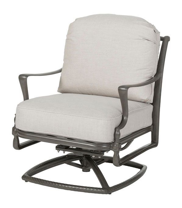 A rocking chair with a white cushion on a white background