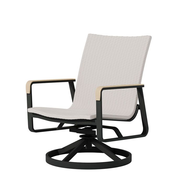 A white chair with a black frame on a white background