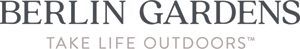 A logo for berlin gardens that says take life outdoors