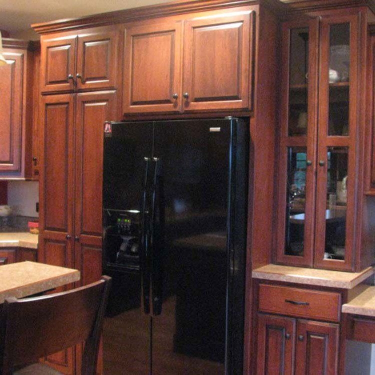 Kitchen with A Black Refrigerator — Atchison, KS — L&L Construction