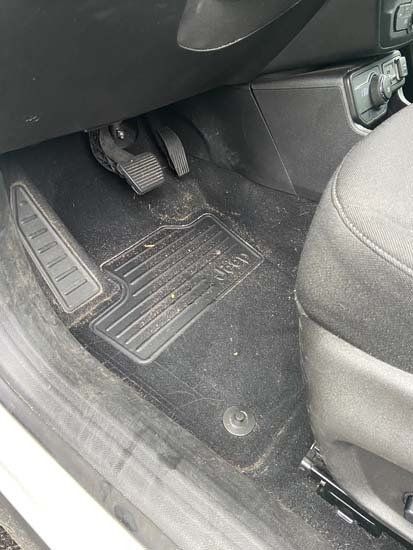 dirty car pedals