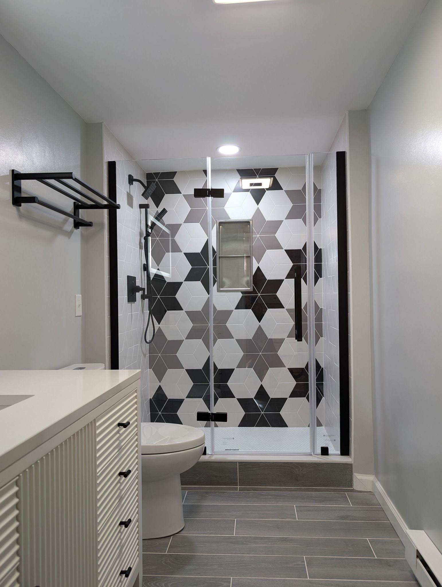 Tile shower renovation in Providence RI by Ocean State Tile and Remodeling