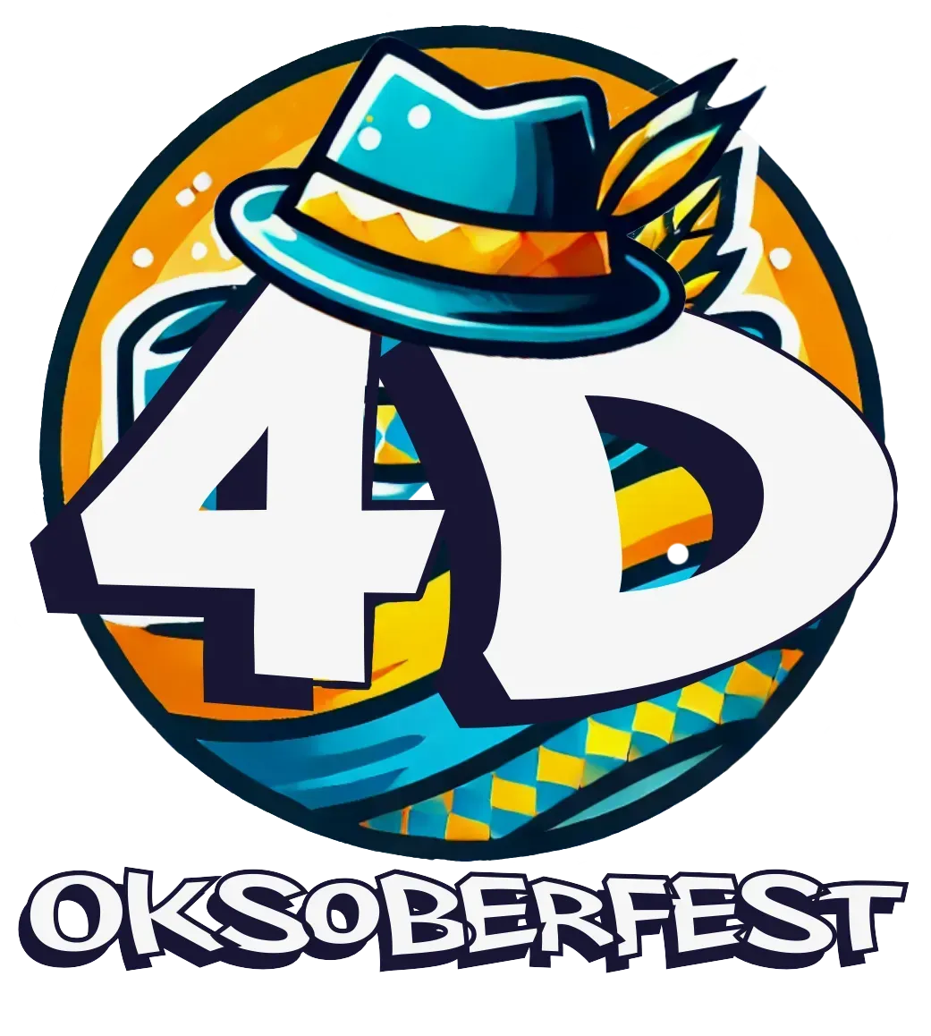 4D Oktoberfest logo: White 
