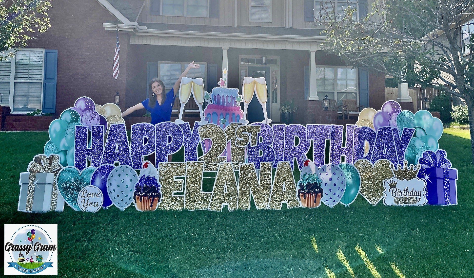 Happy 21st Birthday yard card