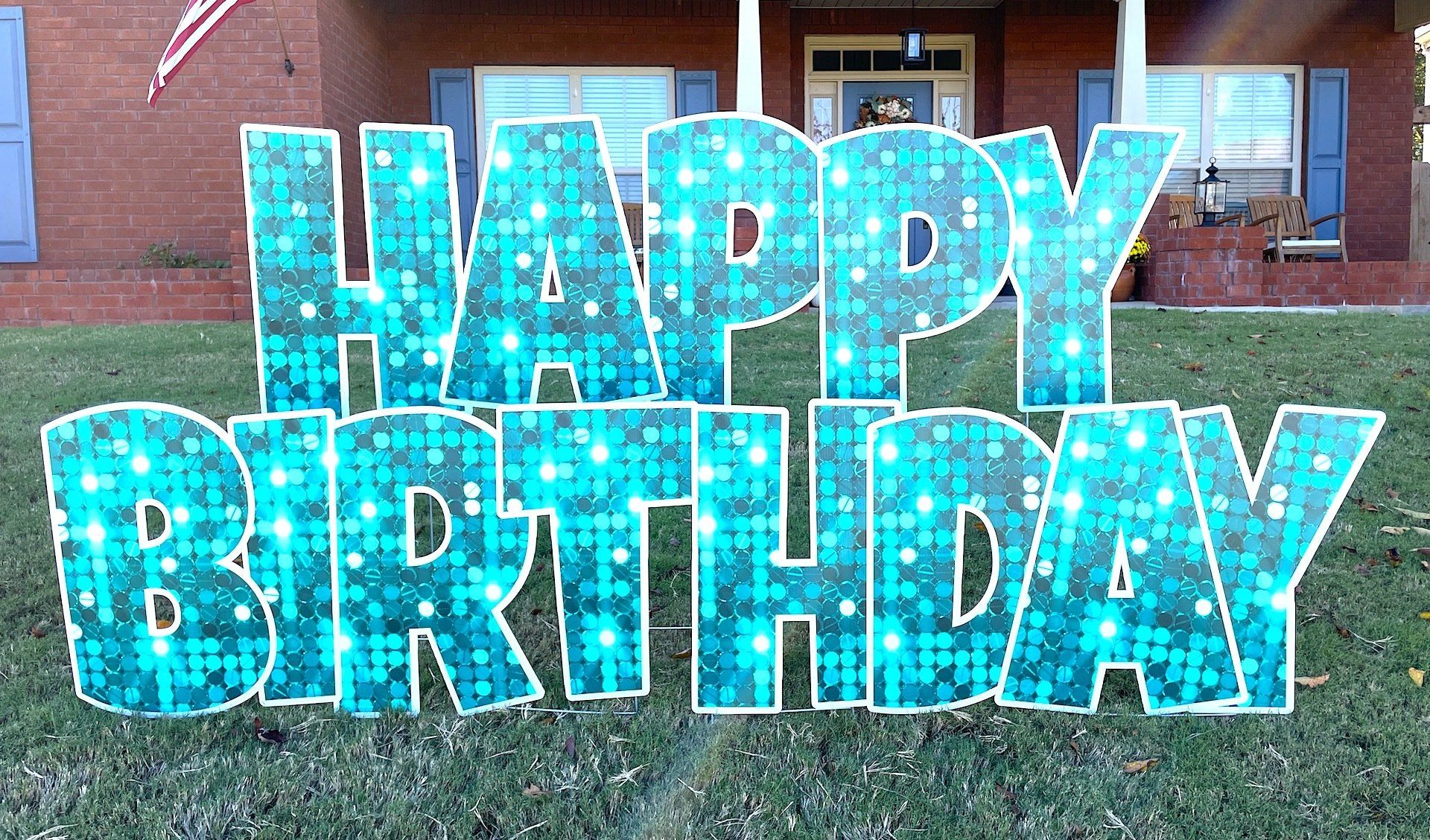 happy birthday yard card color options