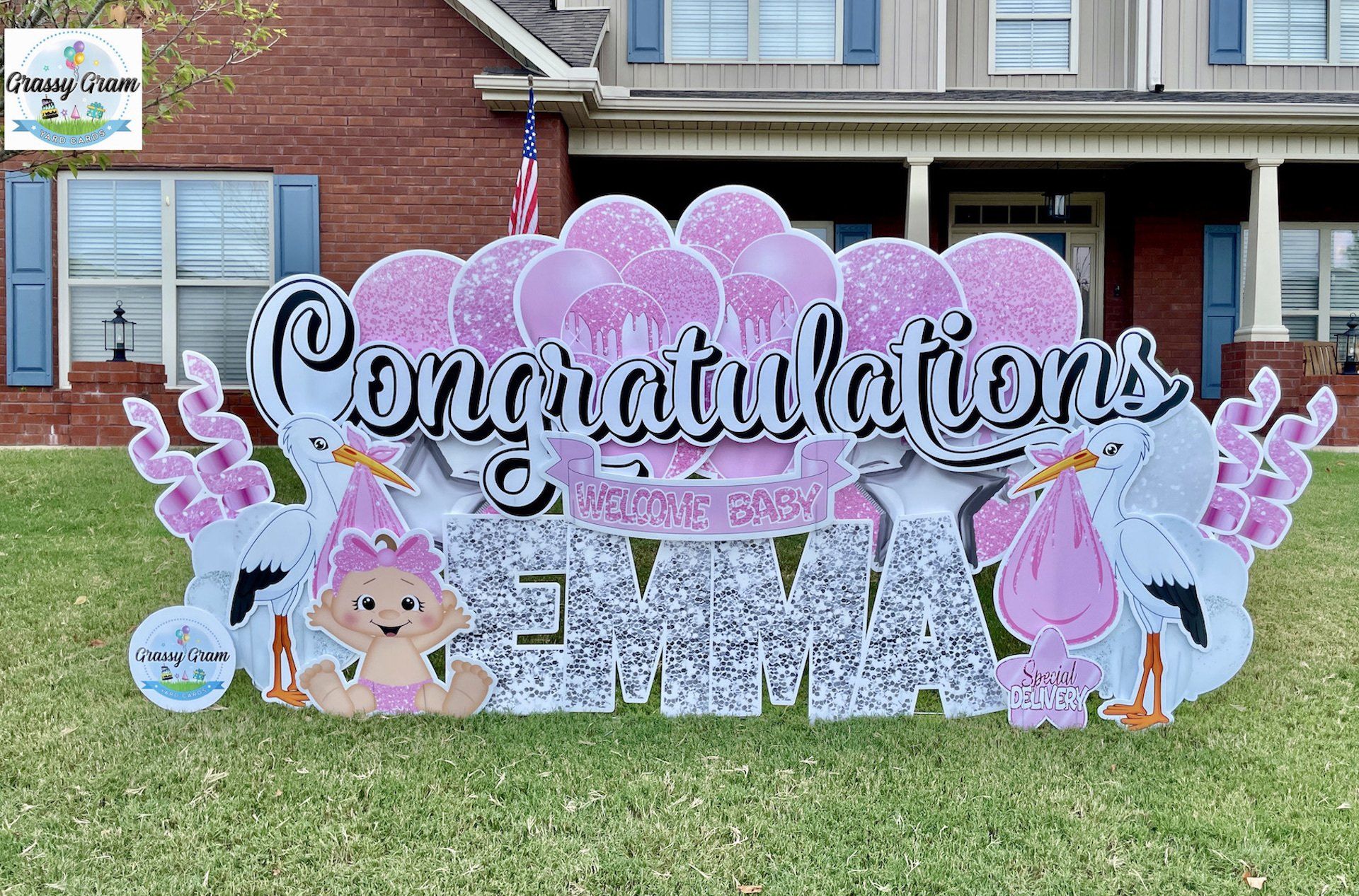 welcome baby yard cards