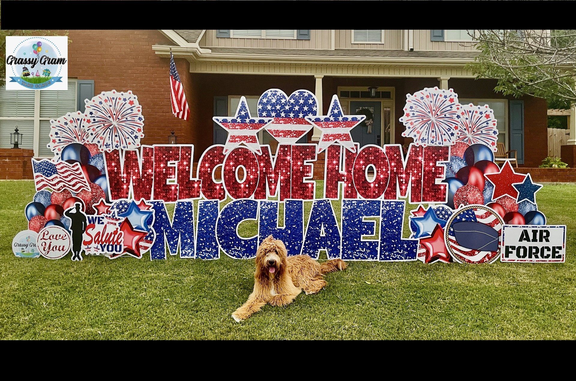 Welcome Home GrassyGram yard cards