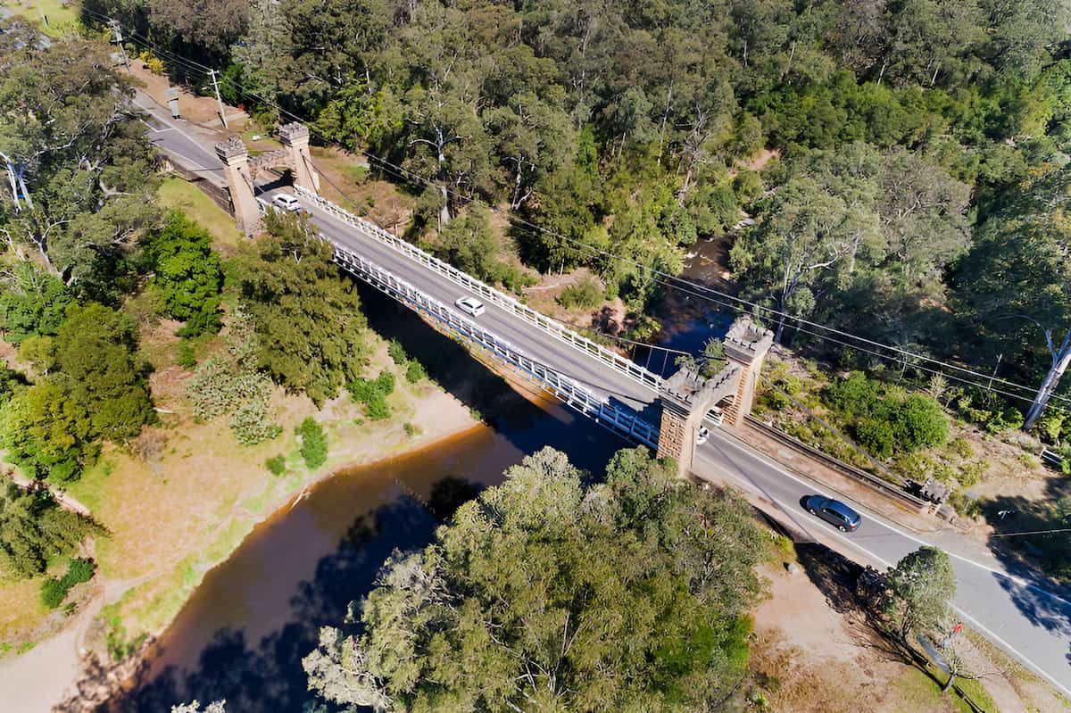 Aerial View of a Bridge Over a River — Dirt Werx in Southern highlands, NSW