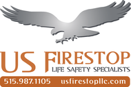 Silver eagle logo over text 