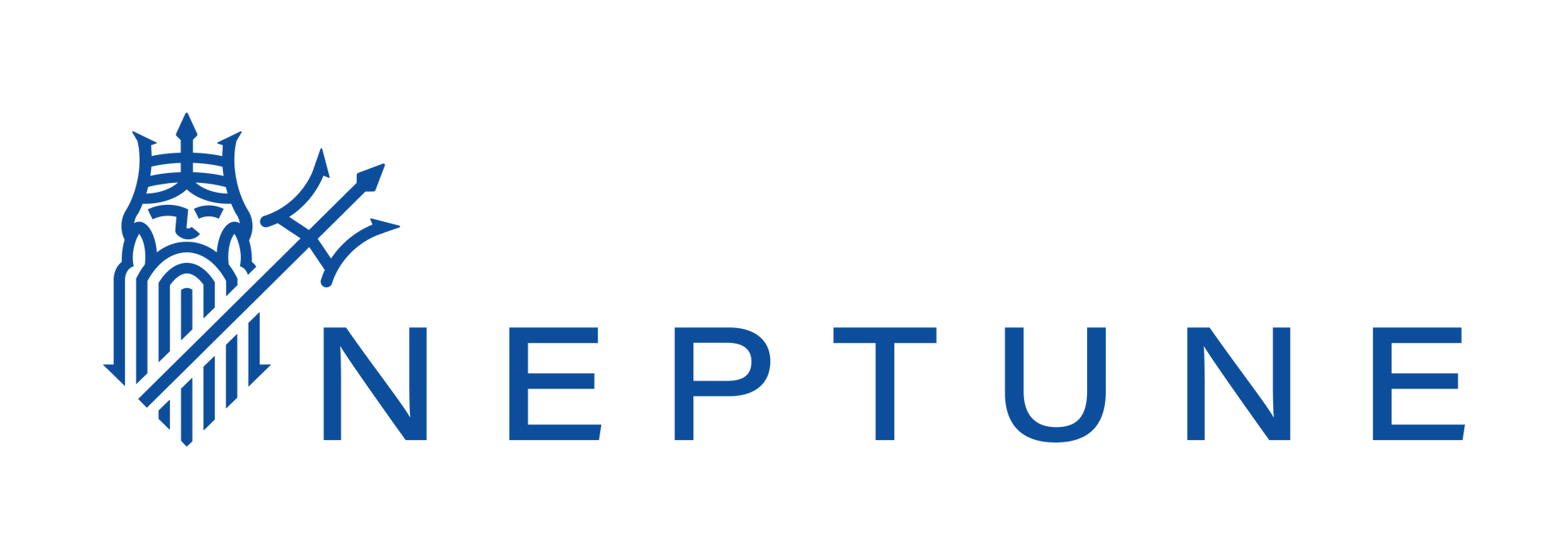 Blue logo of "NEPTUNE" with a trident and architectural elements.