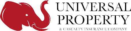 Red elephant logo with "UNIVERSAL PROPERTY & CASUALTY INSURANCE COMPANY" text.