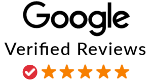 Google verified reviews logo with five stars