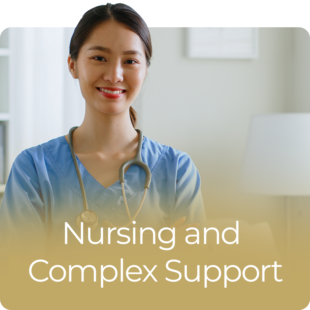 A nurse with a stethoscope around her neck is smiling for the camera.