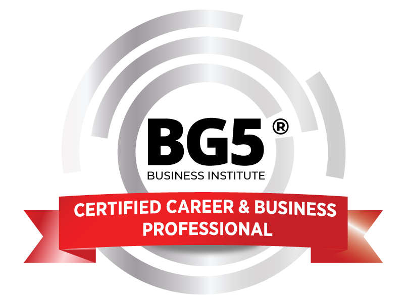 BG5 Business Institute certification badge, with 