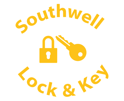 A yellow logo for southwell lock and key