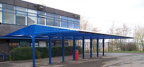 Commercial canopy installation